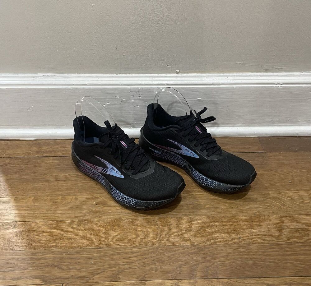 Brooks Hyperion Tempo Womens Size 7.5 Running Shoes Black Blue Pink Lightweight